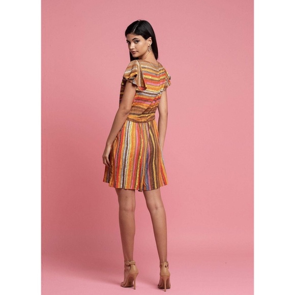 Eva Franco Anthropologie Carnival Multi Striped Romper - Picture 4 of 4